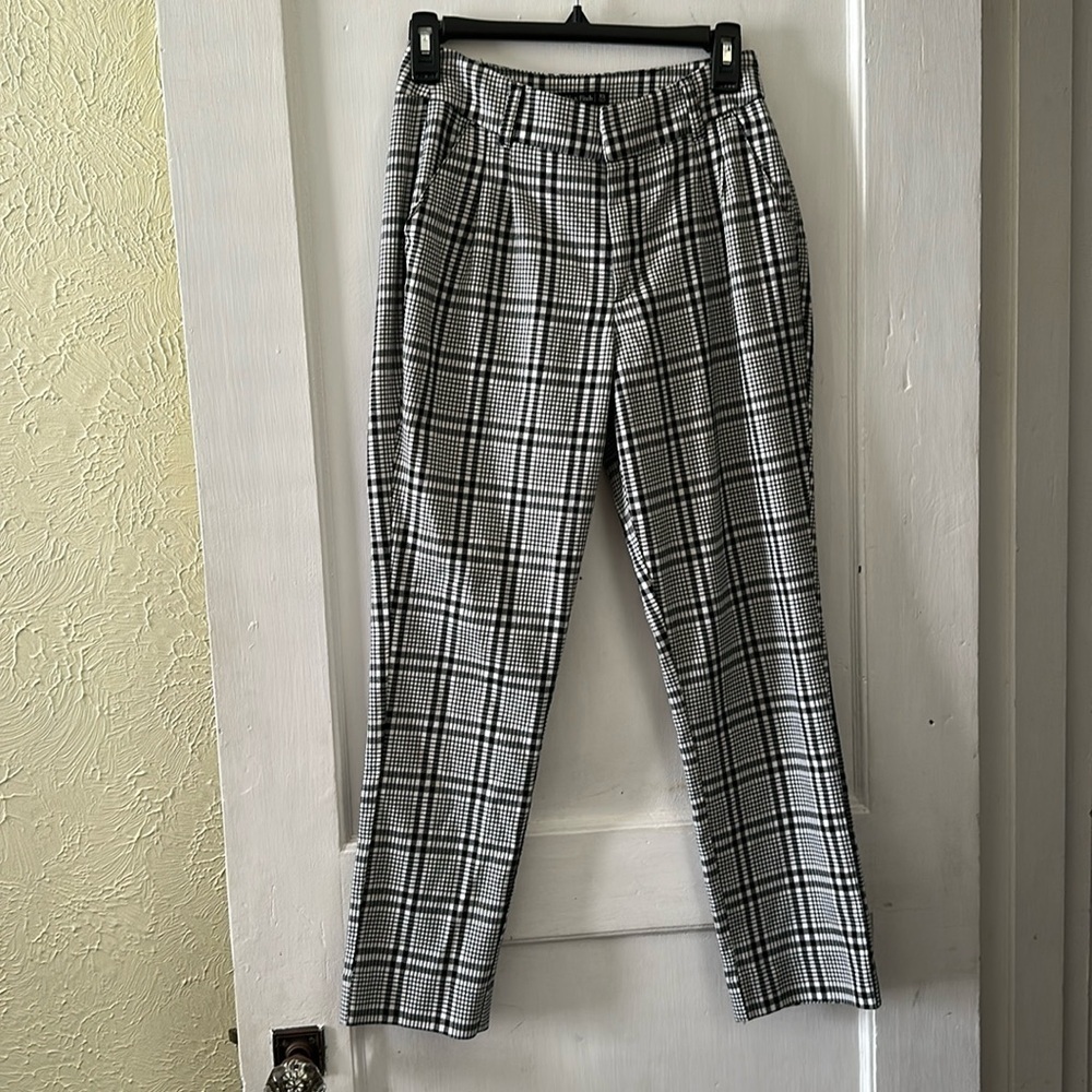 Abercrombie & Fitch Academia Boho Plaid Trouser Dress Pants